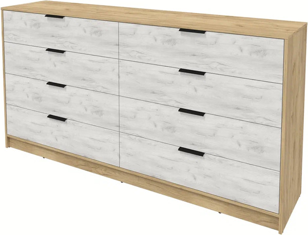 Изображение товара Комод Интерлиния Концепт КТ-К197 (дуб белый/дуб золотой)