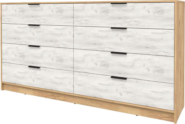 Изображение товара Комод Интерлиния Концепт КТ-К197 (дуб белый/дуб золотой)