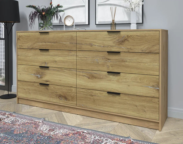 Изображение товара Комод Интерлиния Концепт КТ-К197 (дуб нокс/дуб золотой)