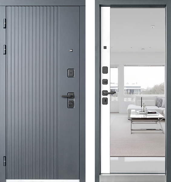 Изображение товара Входная дверь Промет Ультима (96x205, левая, зеркало)