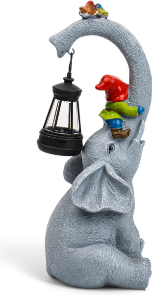 Изображение товара Садовая фигура-светильник Take It Easy Слоник с гномами / 10824132
