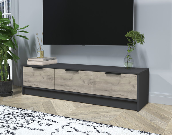 Изображение товара Тумба Интерлиния ТВ Концепт КТ-ТВ3-35 (дуб серый/антрацит)