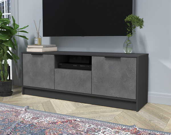 Изображение товара Тумба Интерлиния ТВ Концепт КТ-ТВ3-50 (бетон портленд/антрацит)