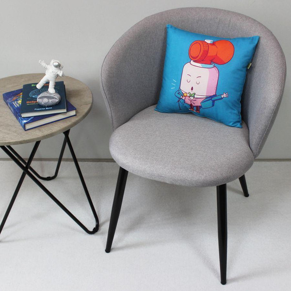 Изображение товара Подушка декоративная MATEX Freak Рупор / 34-766 (бирюзовый/красный)