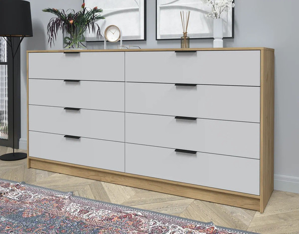 Изображение товара Комод Интерлиния Концепт КТ-К197 (серый/дуб золотой)