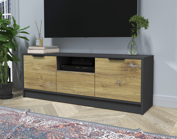 Изображение товара Тумба Интерлиния ТВ Концепт КТ-ТВ3-50 (дуб нокс/антрацит)