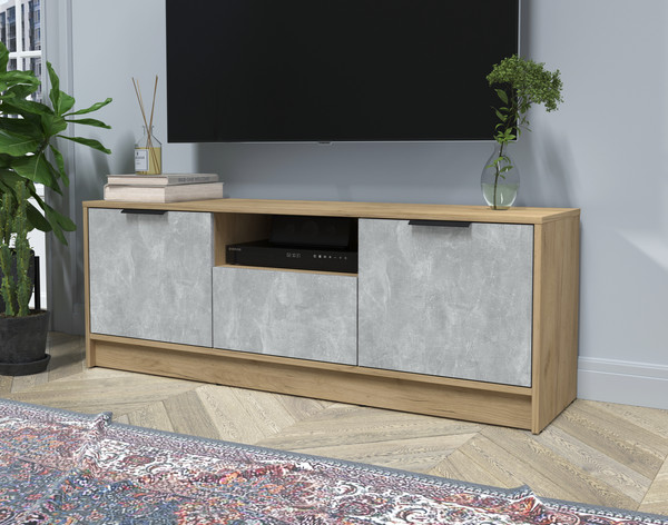 Изображение товара Тумба Интерлиния ТВ Концепт КТ-ТВ3-50 (бетон/дуб золотой)