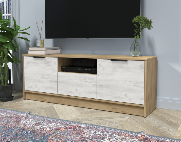 Изображение товара Тумба Интерлиния ТВ Концепт КТ-ТВ3-50 (дуб белый/дуб золотой)