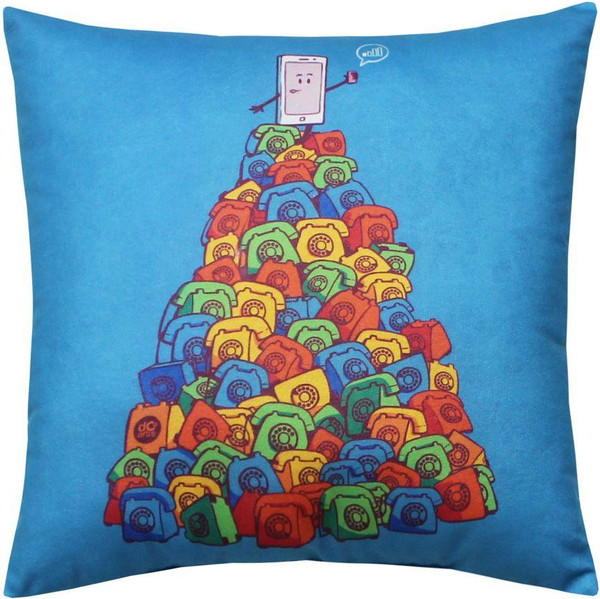 Изображение товара Подушка декоративная MATEX Freak Смарт-эволюция / 34-780 (голубой/желтый/зеленый)