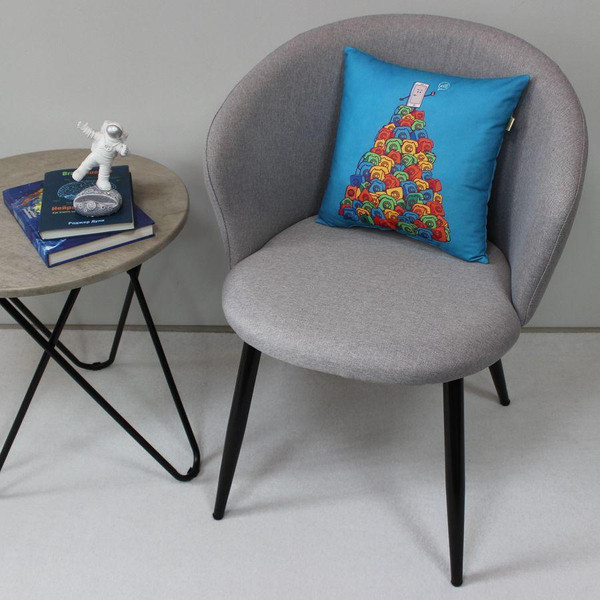 Изображение товара Подушка декоративная MATEX Freak Смарт-эволюция / 34-780 (голубой/желтый/зеленый)