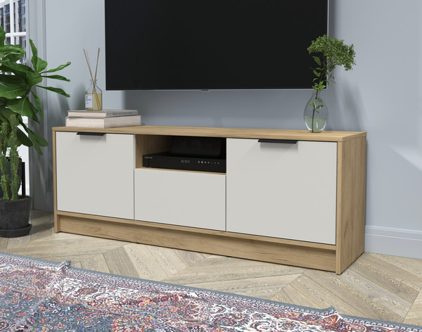 Изображение товара Тумба Интерлиния ТВ Концепт КТ-ТВ3-50 (персидский жемчуг/дуб золотой)