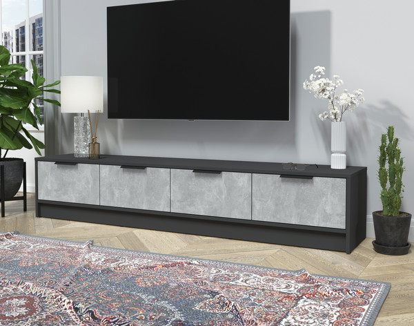 Изображение товара Тумба Интерлиния ТВ Концепт КТ-ТВ4-35 (бетон/антрацит)