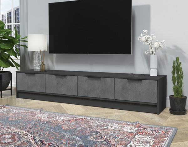 Изображение товара Тумба Интерлиния ТВ Концепт КТ-ТВ4-35 (бетон портленд/антрацит)