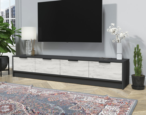 Изображение товара Тумба Интерлиния ТВ Концепт КТ-ТВ4-35 (дуб белый/антрацит)