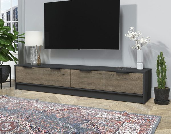 Изображение товара Тумба Интерлиния ТВ Концепт КТ-ТВ4-35 (дуб веллингтон/антрацит)