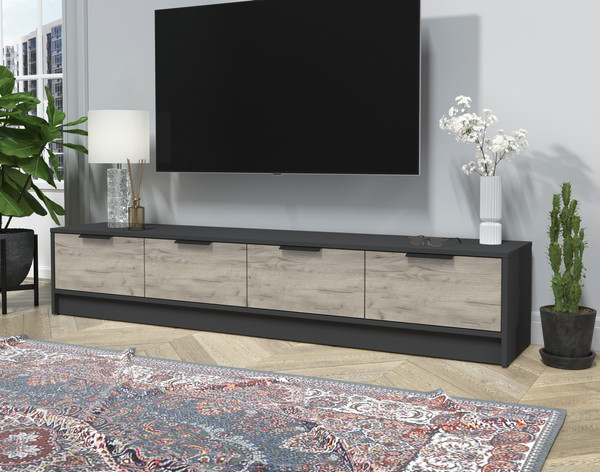 Изображение товара Тумба Интерлиния ТВ Концепт КТ-ТВ4-35 (дуб серый/антрацит)