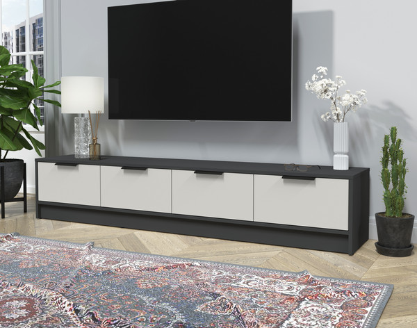 Изображение товара Тумба Интерлиния ТВ Концепт КТ-ТВ4-35 (персидский жемчуг/антрацит)