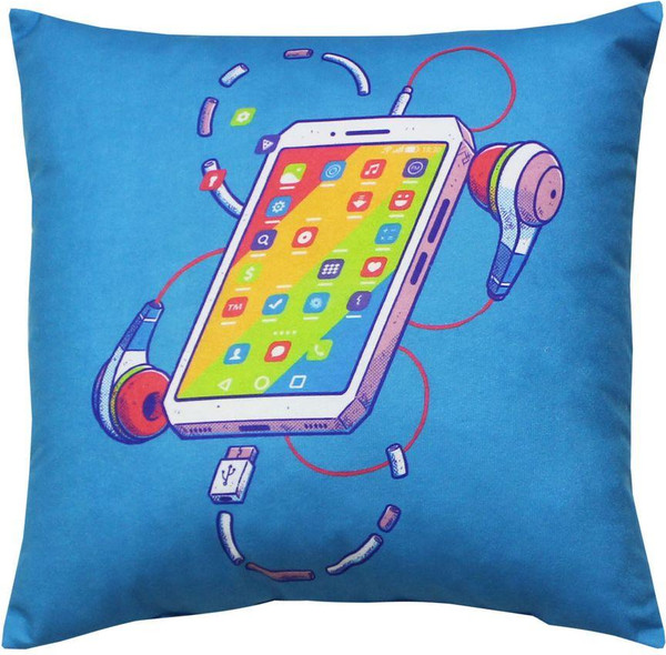 Изображение товара Подушка декоративная MATEX Freak Смартфон / 34-797 (голубой)