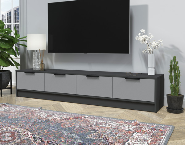 Изображение товара Тумба Интерлиния ТВ Концепт КТ-ТВ4-35 (серебро/антрацит)