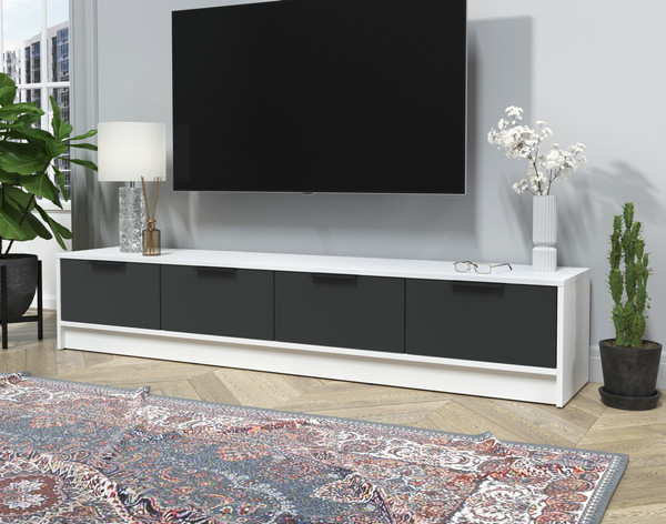 Изображение товара Тумба Интерлиния ТВ Концепт КТ-ТВ4-35 (антрацит/белый платинум)