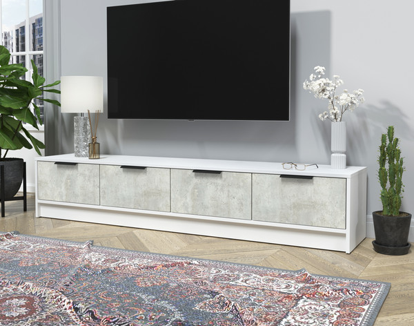 Изображение товара Тумба Интерлиния ТВ Концепт КТ-ТВ4-35 (бетон лайт/белый платинум)