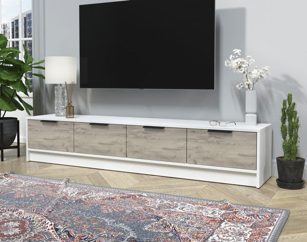 Изображение товара Тумба Интерлиния ТВ Концепт КТ-ТВ4-35 (дуб серый/белый платинум)