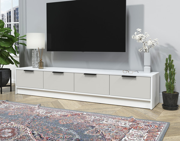 Изображение товара Тумба Интерлиния ТВ Концепт КТ-ТВ4-35 (персидский жемчуг/белый платинум)