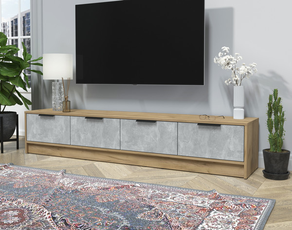 Изображение товара Тумба Интерлиния ТВ Концепт КТ-ТВ4-35 (бетон/дуб золотой)