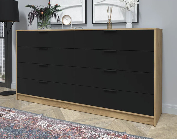 Изображение товара Комод Интерлиния Концепт КТ-К197 (черный/дуб золотой)