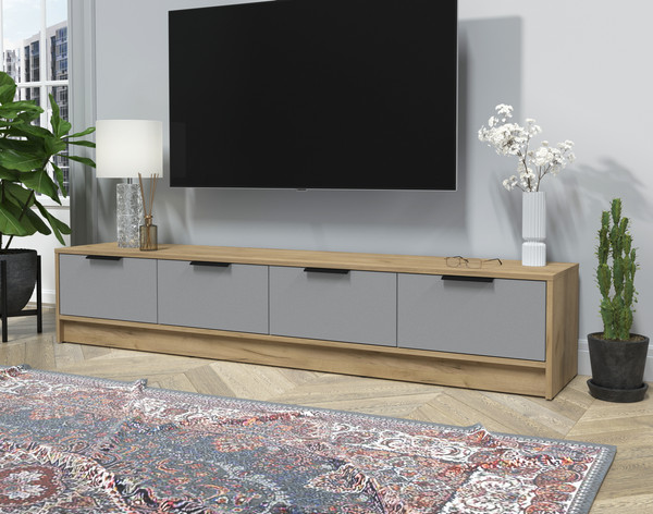 Изображение товара Тумба Интерлиния ТВ Концепт КТ-ТВ4-35 (серебро/дуб золотой)