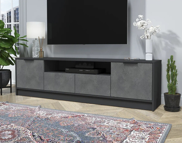 Изображение товара Тумба Интерлиния ТВ Концепт КТ-ТВ4-50 (бетон портленд/антрацит)