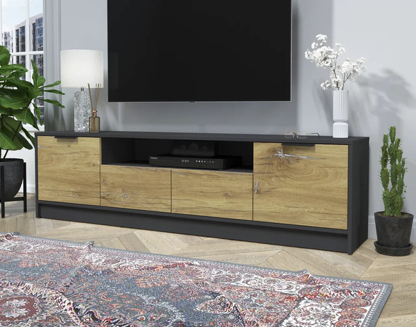 Изображение товара Тумба Интерлиния ТВ Концепт КТ-ТВ4-50 (дуб нокс/антрацит)