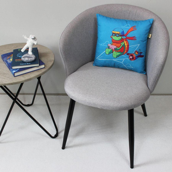 Изображение товара Подушка декоративная MATEX Freak Черепашка-летчик / 34-841 (бирюзовый/зеленый)