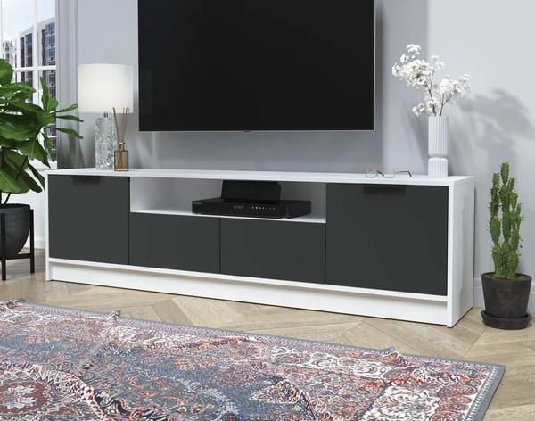 Изображение товара Тумба Интерлиния ТВ Концепт КТ-ТВ4-50 (антрацит/белый платинум)