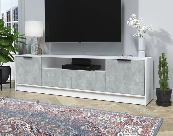 Изображение товара Тумба Интерлиния ТВ Концепт КТ-ТВ4-50 (бетон/белый платинум)