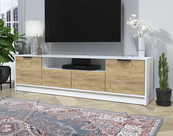 Изображение товара Тумба Интерлиния ТВ Концепт КТ-ТВ4-50 (дуб золотой/белый платинум)