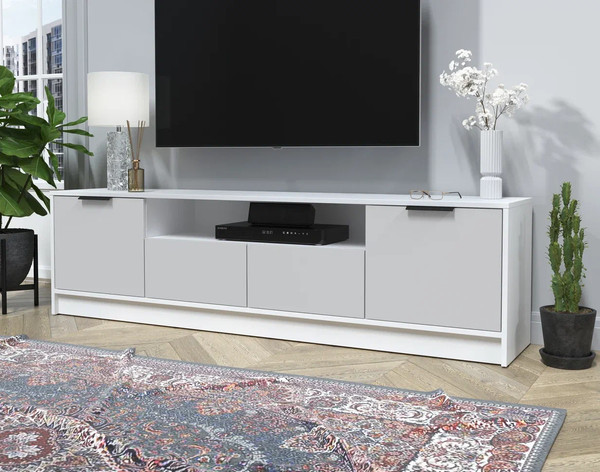 Изображение товара Тумба Интерлиния ТВ Концепт КТ-ТВ4-50 (серый/белый платинум)