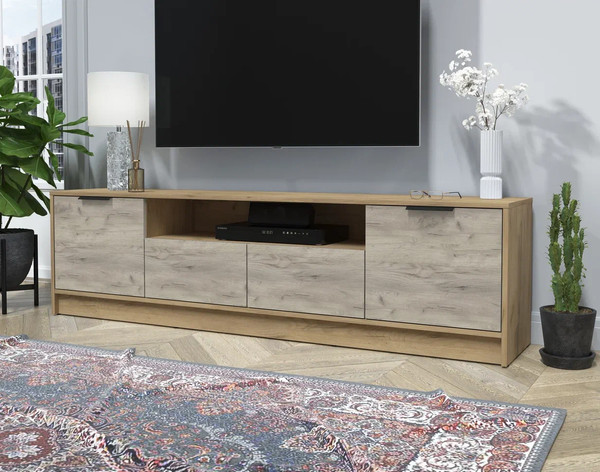 Изображение товара Тумба Интерлиния ТВ Концепт КТ-ТВ4-50 (дуб серый/дуб золотой)