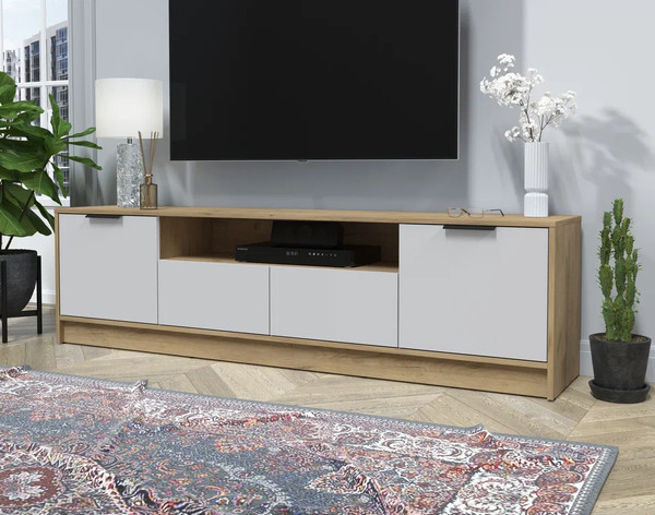 Изображение товара Тумба Интерлиния ТВ Концепт КТ-ТВ4-50 (серый/дуб золотой)