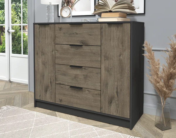 Изображение товара Тумба Интерлиния Концепт КТ-Т120 (дуб веллингтон/антрацит)