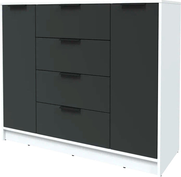 Изображение товара Тумба Интерлиния Концепт КТ-Т120 (антрацит/белый платинум)