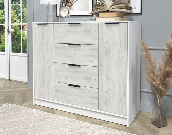 Изображение товара Тумба Интерлиния Концепт КТ-Т120 (дуб белый/белый платинум)