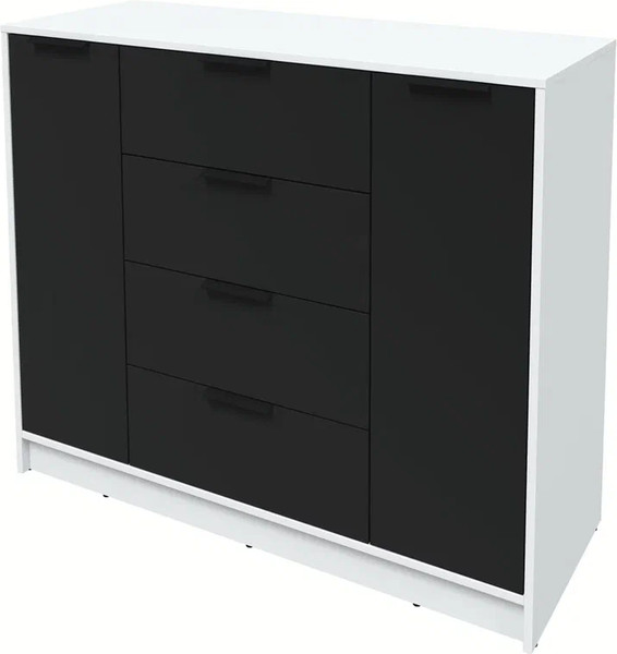 Изображение товара Тумба Интерлиния Концепт КТ-Т120 (черный/белый платинум)