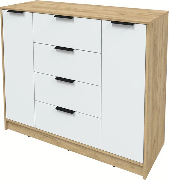 Изображение товара Тумба Интерлиния Концепт КТ-Т120 (белый платинум/дуб золотой)