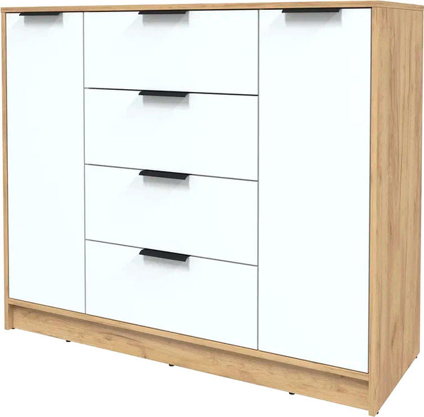 Изображение товара Тумба Интерлиния Концепт КТ-Т120 (белый платинум/дуб золотой)