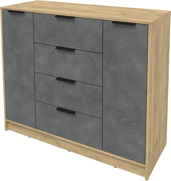 Изображение товара Тумба Интерлиния Концепт КТ-Т120 (бетон портленд/дуб золотой)