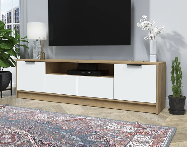 Изображение товара Тумба Интерлиния ТВ Концепт КТ-ТВ4-50 (белый платинум/дуб золотой)