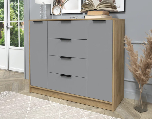 Изображение товара Тумба Интерлиния Концепт КТ-Т120 (серебро/дуб золотой)