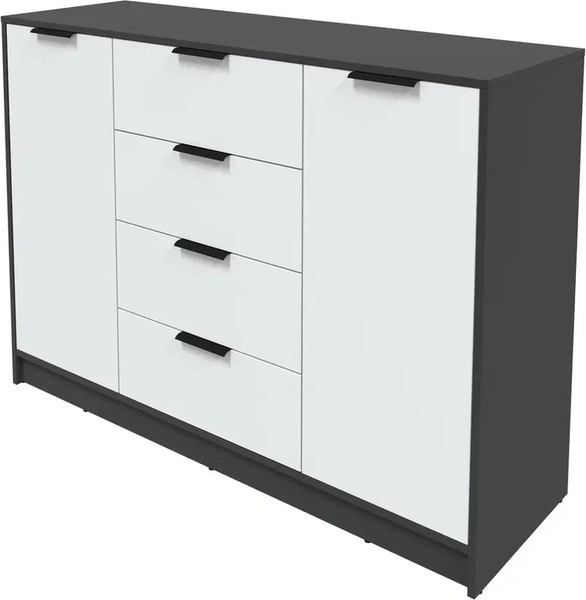 Изображение товара Тумба Интерлиния Концепт КТ-Т140 (белый платинум/антрацит)