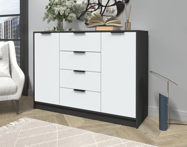 Изображение товара Тумба Интерлиния Концепт КТ-Т140 (белый платинум/антрацит)